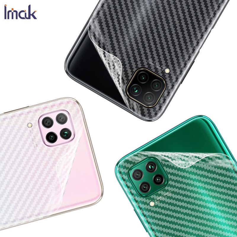 IMAK Carbon Fiber Overflade Blød PVC Bagfilm til Huawei nova 6 SE P40 lite Nova 7i IMAK Carbon Fiber Overflade Blød PVC Bagfilm til Huawei nova 6 SE P40 lite Nova 7i